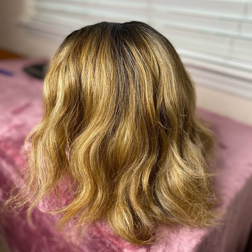 Used Curly Blonde bob